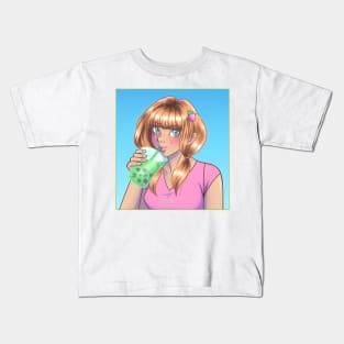 Berry Matcha Girl Kids T-Shirt